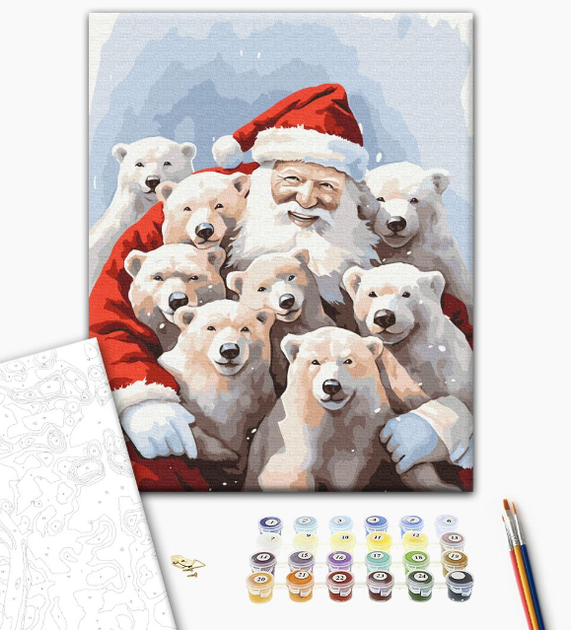 Картина по номерам Друзья Санты 40х50 см BrushMe BS53852 - изображение 8