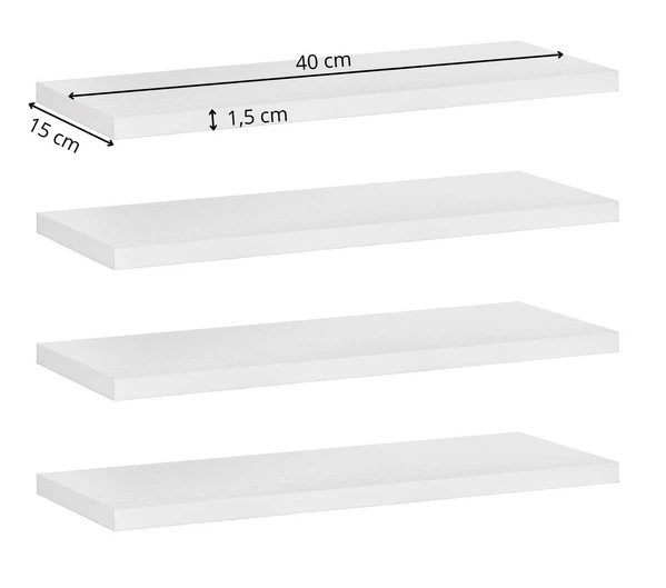 Настінні полиці SPRINGOS HF0052 4 штуки Білі (5908455306782) - зображення 8
