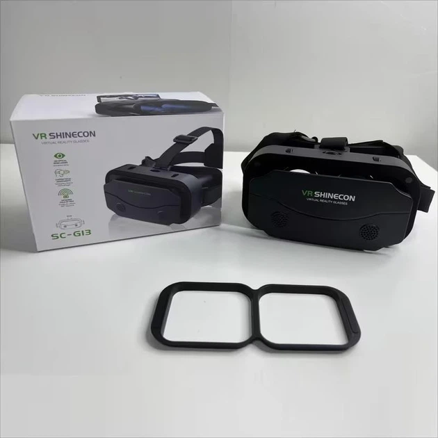 Очки виртуальной реальности для телефона с 3D-эффектом, совместимые с iPhone и Android, для полного погружения в виртуальную реальность, черные - изображение 2