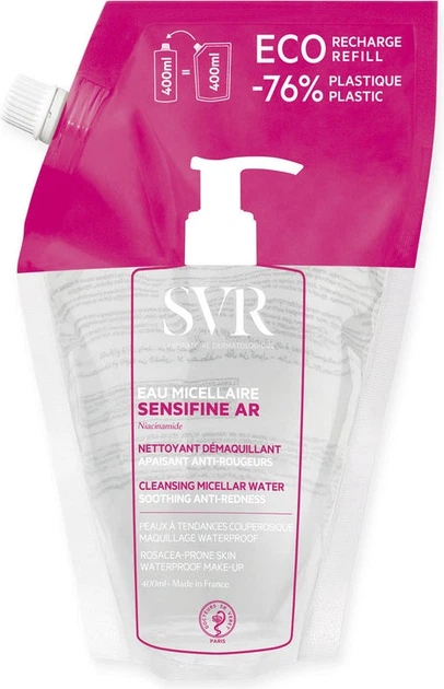 Płyn micelarny SVR Sensifine Ar Eau Micellaire do cery wrażliwej 400 ml + opakowanie uzupełniające 400ml (3662361003600) - obraz 3
