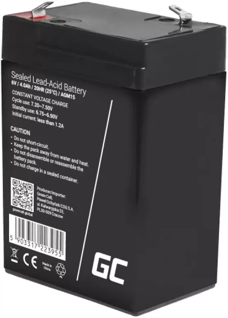 Akumulator Green Cell AGM 6V 4Ah (5903317223955) - obraz 3