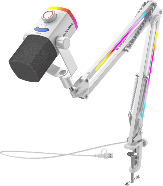 Мікрофон динамічний Fifine AM8PROTW USB/XLR White - зображення 2