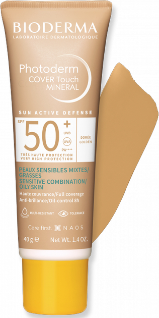 Przeciwsłoneczny krem Bioderma Photoderm Cover Touch SPF50 Golden 40 ml (3701129803431) - obraz 2
