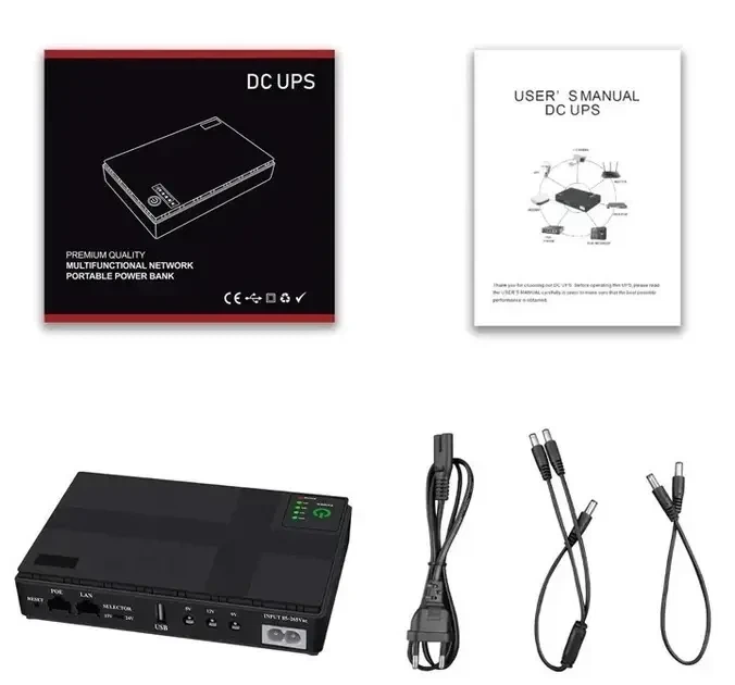 ДБЖ для роутера (маршрутизаторів) DC1018P 10400 мАг 18 W 5V/9V/12V POE - зображення 5