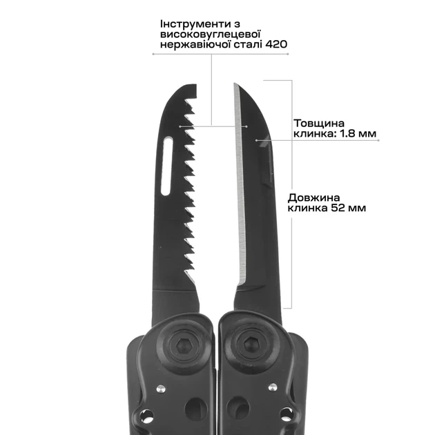 Мультитул Active Tactic II Tool Black - Фото 7 Мультитул Active Tactic II Tool Black - изображение 7