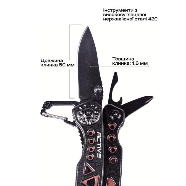 Мультитул Active Micro Tool Black - Фото 7 Мультитул Active Micro Tool Black - зображення 7