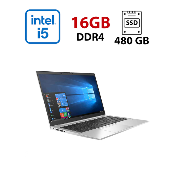 Ультрабук HP EliteBook 840 G7 / 14" (1920x1080) IPS / Intel Core i5-10210U (4 (8) ядра по 1.6 - 4.2 GHz) / 16 GB DDR4 / 480 GB SSD / Intel UHD Graphics / WebCam б/у - Фото 1 Ультрабук HP EliteBook 840 G7 / 14" (1920x1080) IPS / Intel Core i5-10210U (4 (8) ядра по 1.6 - 4.2 GHz) / 16 GB DDR4 / 480 GB SSD / Intel UHD Graphics / WebCam б/у - изображение 1