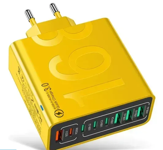 Багатопортовий адаптер із швидкою зарядкою 150 Вт USB C/USB A - Фото 1 Багатопортовий адаптер із швидкою зарядкою 150 Вт USB C/USB A - зображення 1