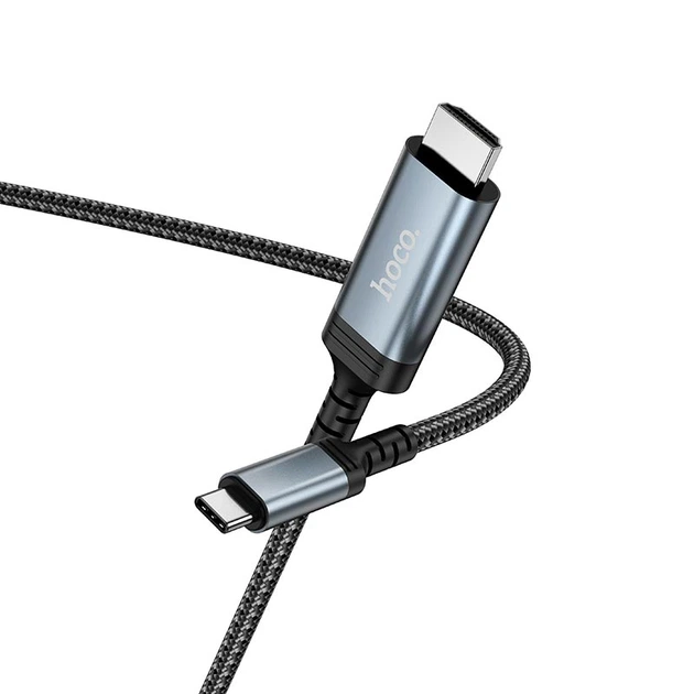 Кабель HOCO Type-C to HDTV HD screen mirroring cable UA43 |1.8m, 4K, 30Hz| - Фото 4 Кабель HOCO Type-C to HDTV HD screen mirroring cable UA43 |1.8m, 4K, 30Hz| - изображение 4