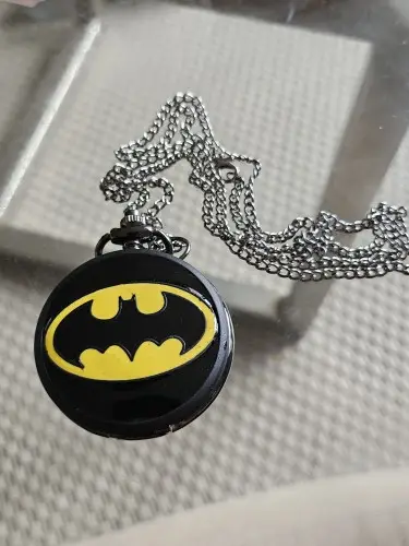 Кулон карманные часы Batman подвеска знак Бэтмен на цепочке черный - изображение 4