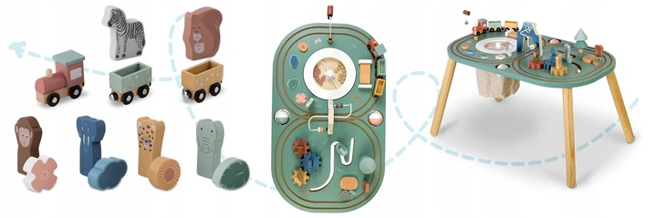 Drewniany stolik edukacyjny Nukido NK-865 Sensoryczny 786500 (5903890622305) - obraz 9