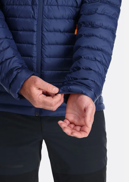 Куртка мужская зимняя. Rab Microlight Jacket, Deep Ink (Marmalade), L (RB QDB-16-DIM-LRG) - изображение 4