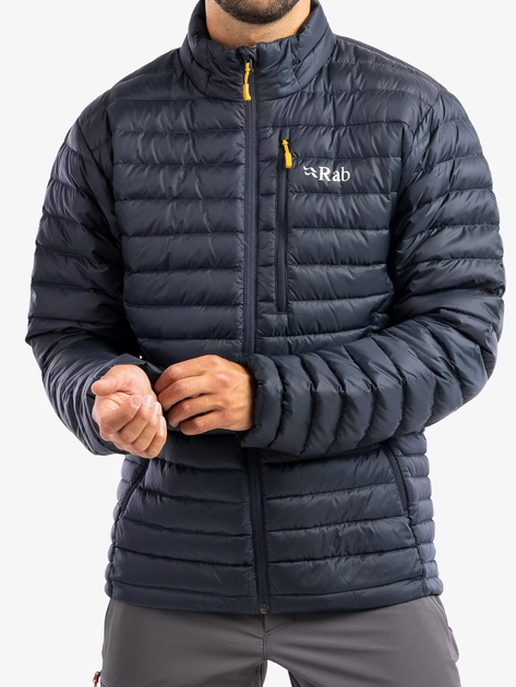 Куртка мужская зимняя. Rab Microlight Jacket, Beluga, XL (RB QDB-16-BE-XL) - изображение 4