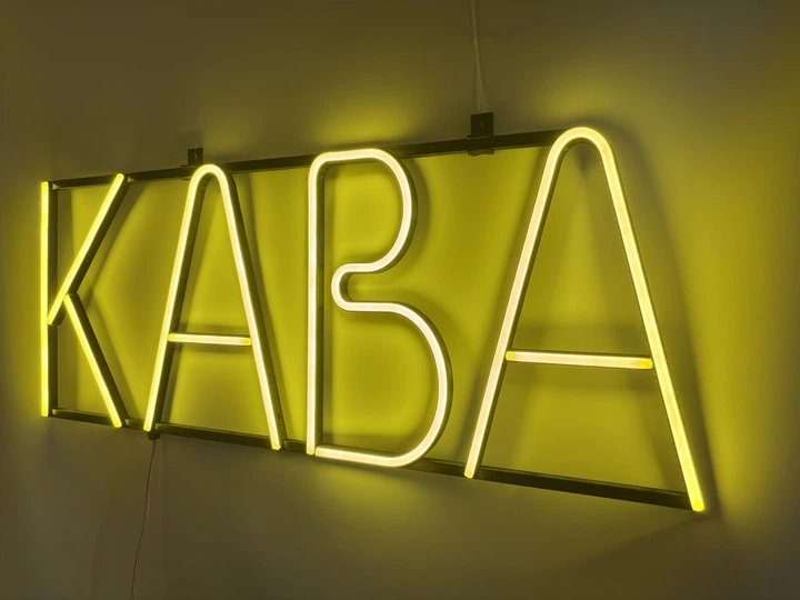 Неоновая вывеска Кофе 760x300 Лимон-желтый - Фото 2 Неоновая вывеска Кофе 760x300 Лимон-желтый - изображение 2