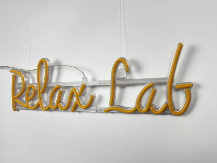 Неоновая вывеска Relax Lab 500x140 Желтый - изображение 6