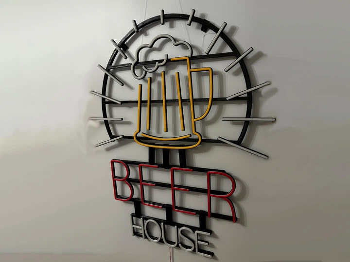 Неоновая вывеска Beer house 921x748 Комбинированный - Фото 5 Неоновая вывеска Beer house 921x748 Комбинированный - изображение 5