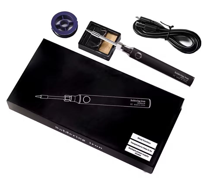 Паяльник акумуляторний бездротовий 330 - 450°C USB 5V 8W Li-ion Black (500311) - зображення 2