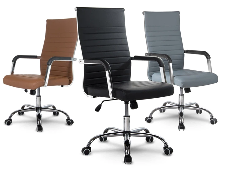 Fotel biurowy Sofotel 2131 Boston skórzany Brązowy (5902854510085) - obraz 4