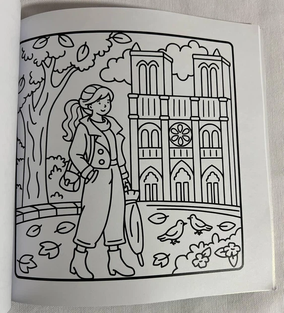 Раскраска антистресс Cute coloring book Girl in Paris 24 страницы - Фото 3 Раскраска антистресс Cute coloring book Girl in Paris 24 страницы - изображение 3