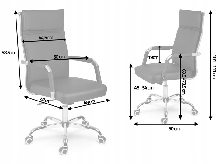 Fotel biurowy Sofotel 241000 Koiba skórzany Czarny (5903890614492) - obraz 7