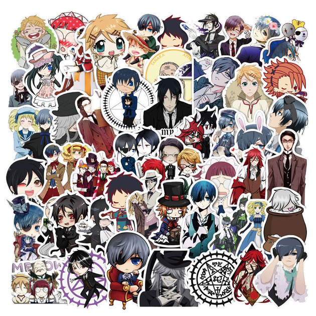 Стикерпак Темный дворецкий Набор наклеек GeekLand Black Butler 50 штук - изображение 2