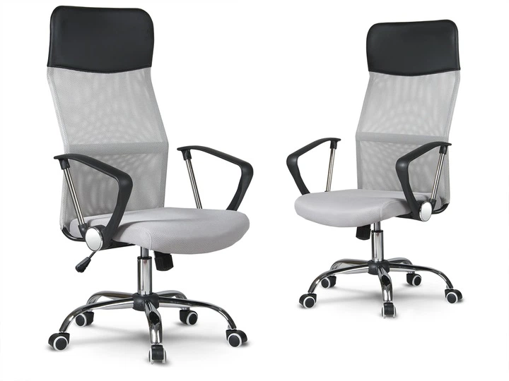 Fotel biurowy Sofotel 2106 Sydney z mikrosiatką Jasno-szary (5902854510023) - obraz 4