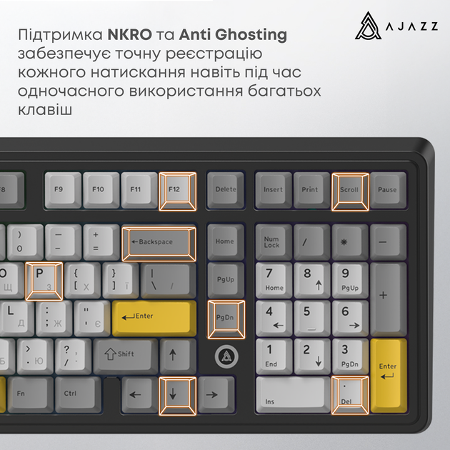 Клавиатура проводная Ajazz AK980 MAX Magnetic Switch USB Black