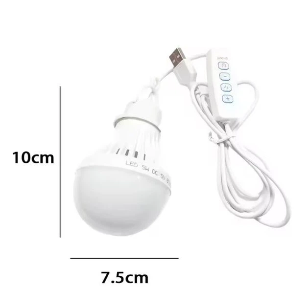 Светодиодная лампа с управлением цвета и яркости DC/5V с USB-подключением кабель 80 см - изображение 2