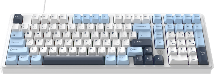 Клавиатура проводная Ajazz AK980 MAX Magnetic Switch USB White