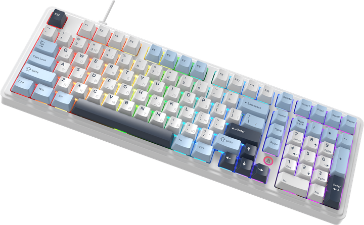 Клавиатура проводная Ajazz AK980 MAX Magnetic Switch USB White