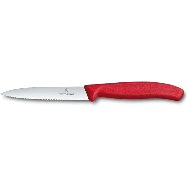 Ніж кухонний з хвилястим лезом для кухні Victorinox 6.7731 SwissClassic Paring 10 см Black (100007985) - зображення 2