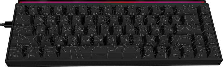 Клавиатура проводная Ajazz NK68 Red Switch USB Black (NK68-R-S-B