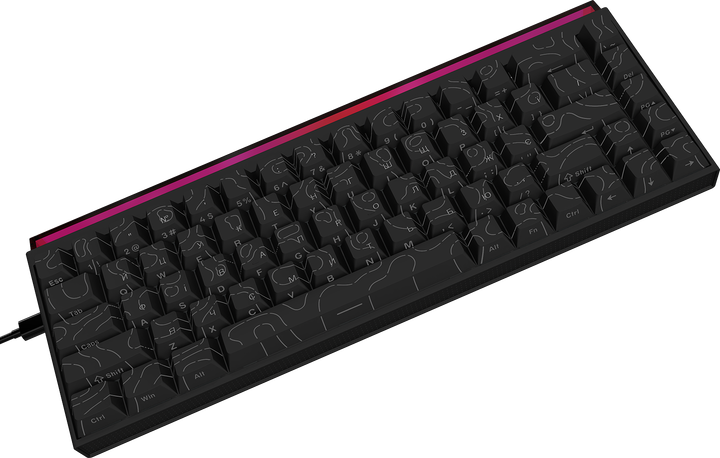 Клавиатура проводная Ajazz NK68 Red Switch USB Black (NK68-R-S-B