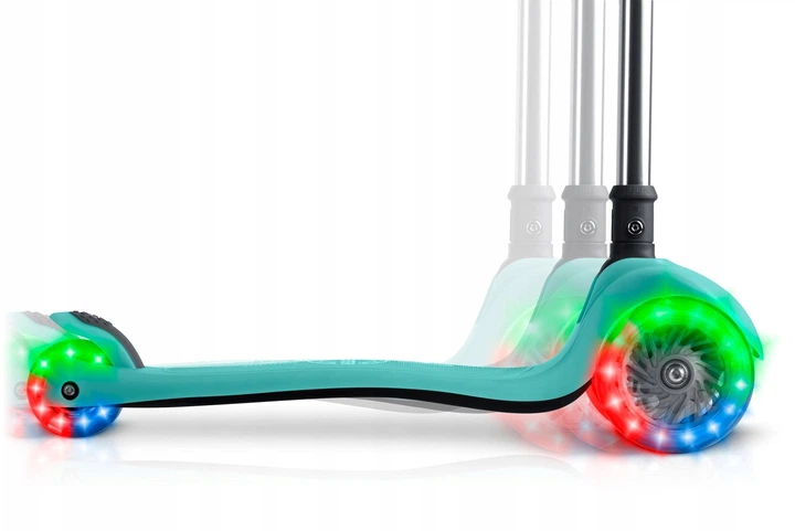 Hulajnoga dziecięca Ricokids 765700 Glow trójkołowa świecąca w ciemności Turkusowa (5903890630447) - obraz 6