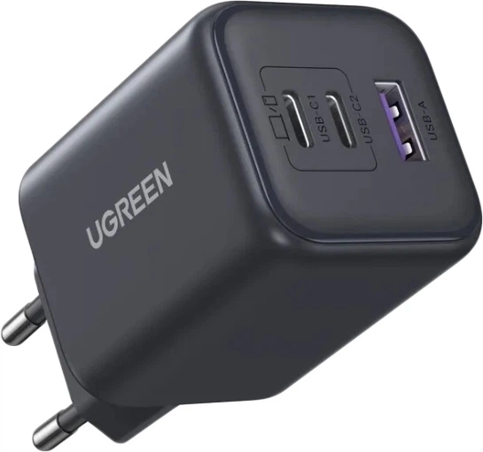 Ładowarka sieciowa Ugreen X527 3xUSB 45 W (2xUSB-C + USB-A) Grey (UGR-65156B) - obraz 4