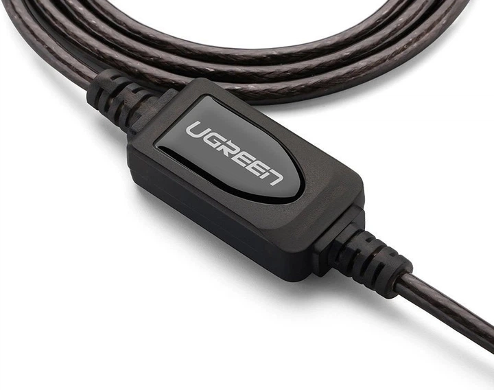 Kabel Ugreen Extension Cable USB 2.0 480 Mbps 10 m Black (6957303813216) - obraz 5