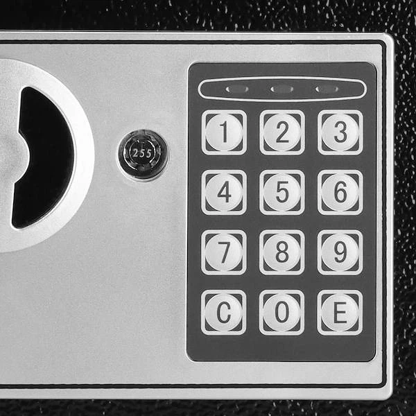 Sejf domowy SPRINGOS HA5059 z zamkiem elektronicznym 23 x 17 x 17 cm Czarny (5907719430812) - obraz 3