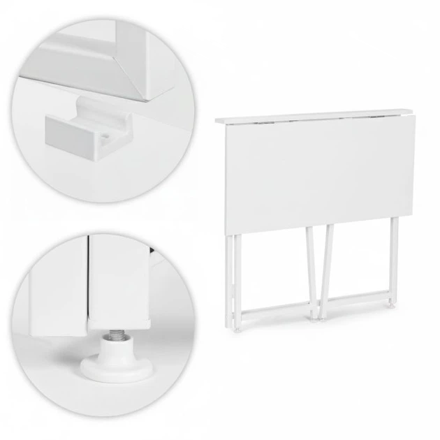 Biurko komputerowe ModernHome by Multistore składane 80 x 45 cm Białe (TH-FD-5) - obraz 7