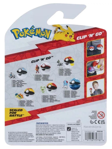 Фігурка Jazwares Pokemon Clip N Go Charcadet з Premier Ball (PKW4148) (191726757788) - зображення 4