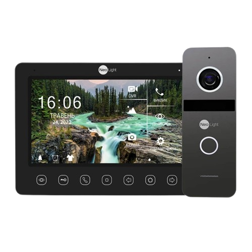 Видеодомофон комплект Neolight NeoKit FHD PRO (KAPPA+HD+SOLO FHD), 7" 16:9, 1024×600, камера Full HD 1080p - Фото 1 Видеодомофон комплект Neolight NeoKit FHD PRO (KAPPA+HD+SOLO FHD), 7" 16:9, 1024×600, камера Full HD 1080p - изображение 1