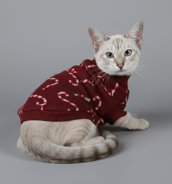 Светр для котiв в'язаний Карамель марсала Dogs Bomba SC-32/2 - Фото 1 Светр для котiв в'язаний Карамель марсала Dogs Bomba SC-32/2 - зображення 1