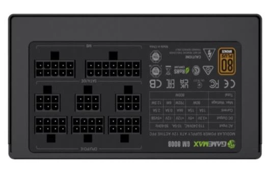 Блок живлення GameMax 800W GM 800B Fully Modular Black (GM 800B Fully-modular New) - изображение 7