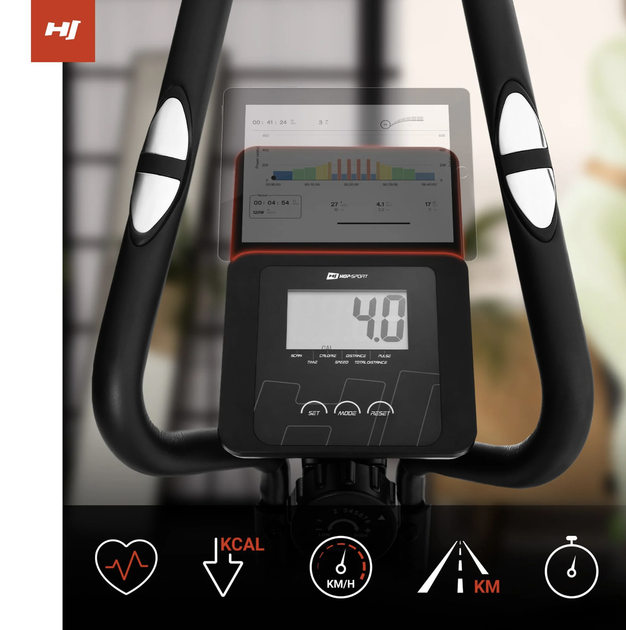 Орбитрек-степпер Hop-Sport HS-450B Dynamic Black-Gold до 120 кг Bluetooth - изображение 8