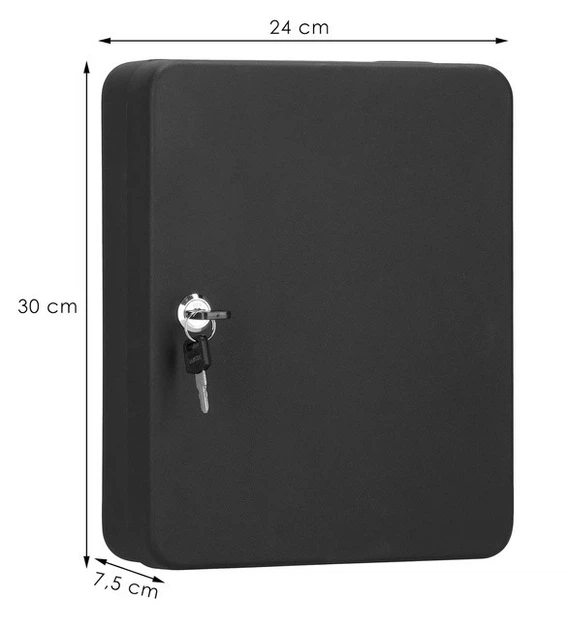 Skrzynka na klucze SPRINGOS HA5032 30 x 24 x 7,5 cm Czarna (5907719430546) - obraz 6