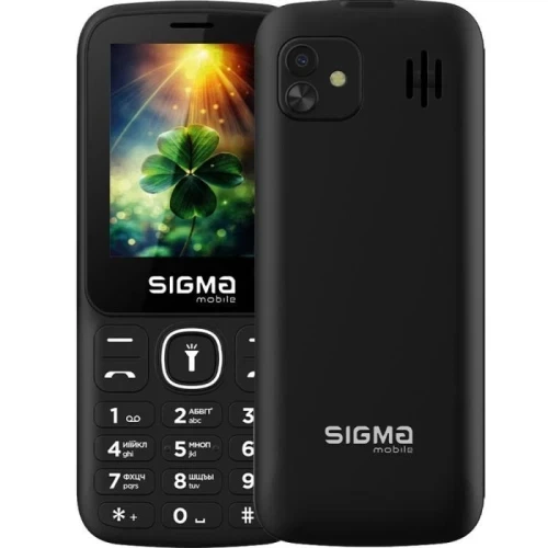 Мобільний телефон Sigma mobile X-style 242 Lucky, чорний, 2 Mini-SIM, дисплей 2.4' (240х320), SC6531E, MicroSD (до 32 ГБ), FM, - Фото 1 Мобільний телефон Sigma mobile X-style 242 Lucky, чорний, 2 Mini-SIM, дисплей 2.4' (240х320), SC6531E, MicroSD (до 32 ГБ), FM, - зображення 1