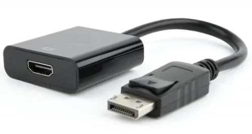 Переходник DisplayPort (M) – HDMI (F), Cablexpert, черный, 10 см (AB-DPM-HDMIF-002) - Фото 1 Переходник DisplayPort (M) – HDMI (F), Cablexpert, черный, 10 см (AB-DPM-HDMIF-002) - изображение 1