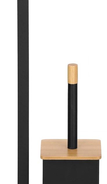 Stojak na papier toaletowy i szczotkę do WC Springos TB0013 2w1 Czarny (5907719420233) - obraz 4