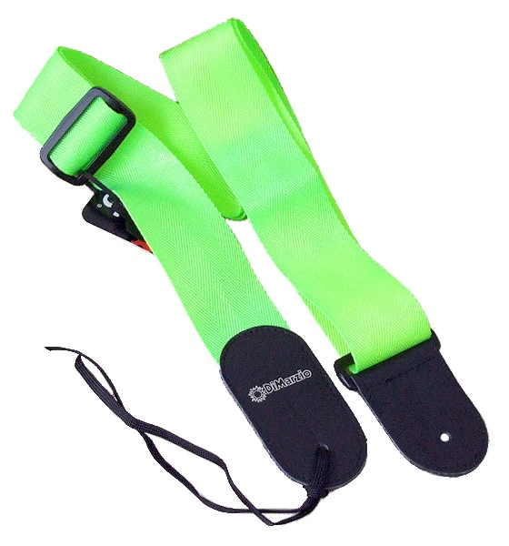 Ремень для гитары DIMARZIO NYLON WITH LEATHER ENDS (NEON GREEN) - Фото 2 Ремень для гитары DIMARZIO NYLON WITH LEATHER ENDS (NEON GREEN) - изображение 2