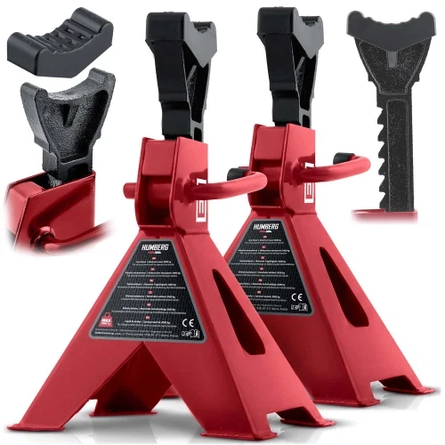 Kobyłki podporowe Humberg 538401 HM-384 samochodowe 3000 kg 2 szt Czerwone (5903890629854) - obraz 2