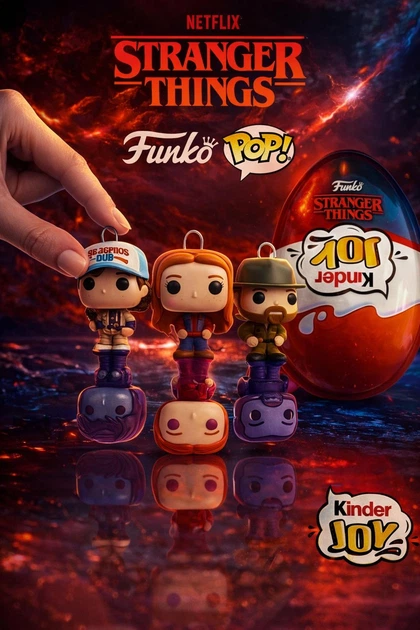 ストレンジャー・シングス キンダージョイ 3個セット Funko × 2 Яйцо Kinder Joy Funko Pop Stranger Things Киндер Джой 